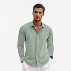 Jorvalore | Men's Linen Shirt for Summer Breathable Classic Fit