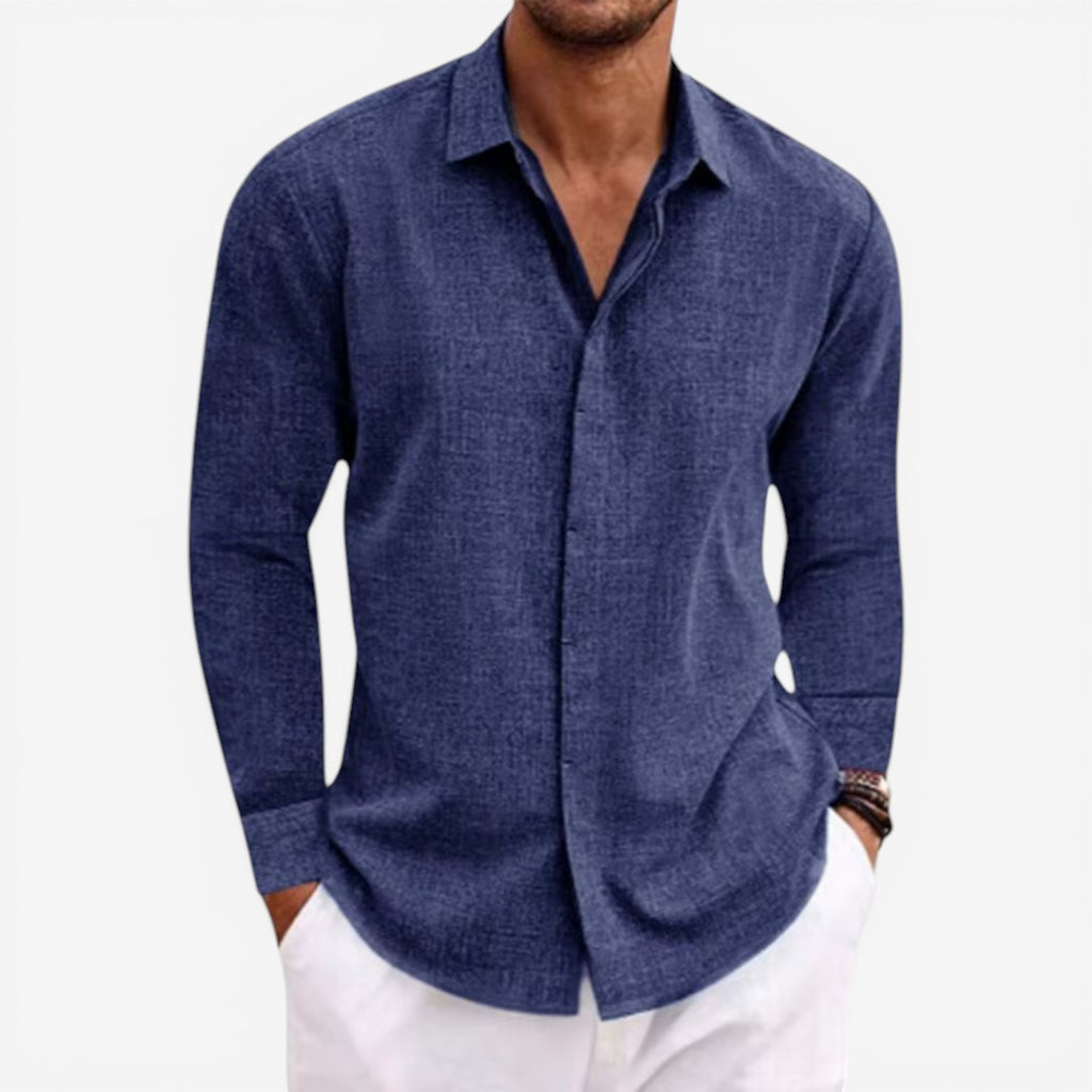 Jorvalore | Men's Linen Shirt for Summer Breathable Classic Fit