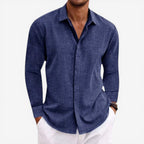 Jorvalore | Men's Linen Shirt for Summer Breathable Classic Fit