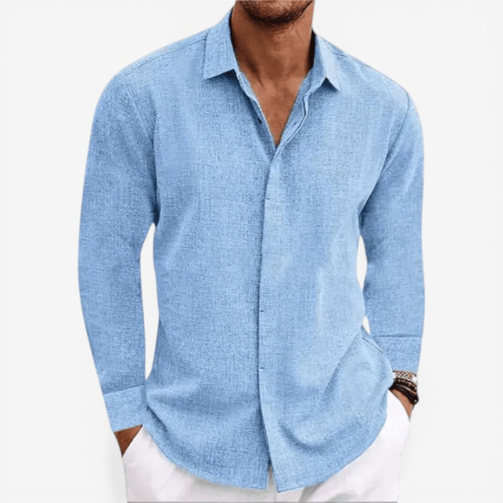 Jorvalore | Men's Linen Shirt for Summer Breathable Classic Fit