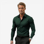 Jorvalore | Men’s Long Sleeve Formal Shirt Cotton Slim Fit Office Wear