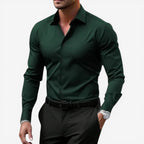 Jorvalore | Men’s Long Sleeve Formal Shirt Cotton Slim Fit Office Wear
