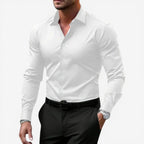 Jorvalore | Men’s Long Sleeve Formal Shirt Cotton Slim Fit Office Wear