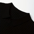 Jorvalore | Men's Long Sleeve Knit Polo Shirt for Casual Wear