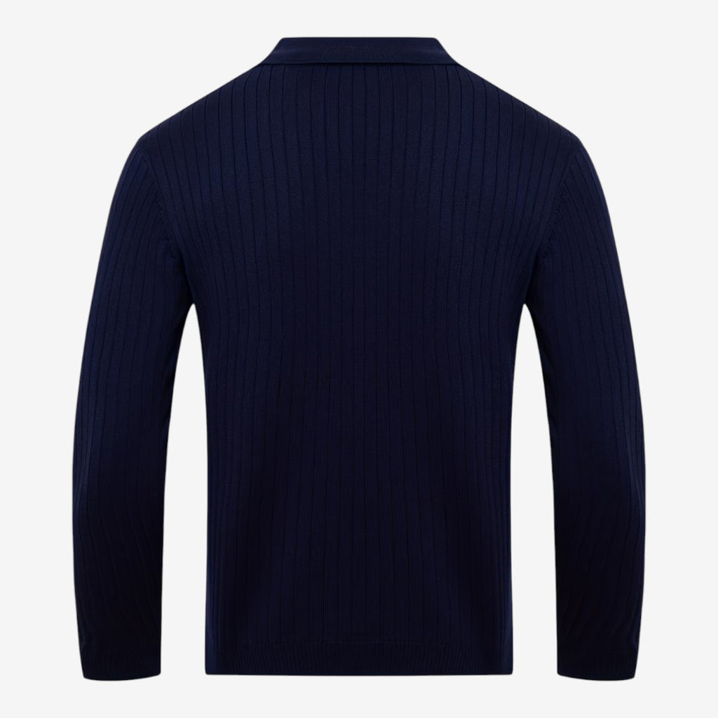 Jorvalore | Men's Long Sleeve Knit Polo Shirt for Casual Wear