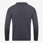 Jorvalore | Men's Long Sleeve Knit Polo Shirt for Casual Wear