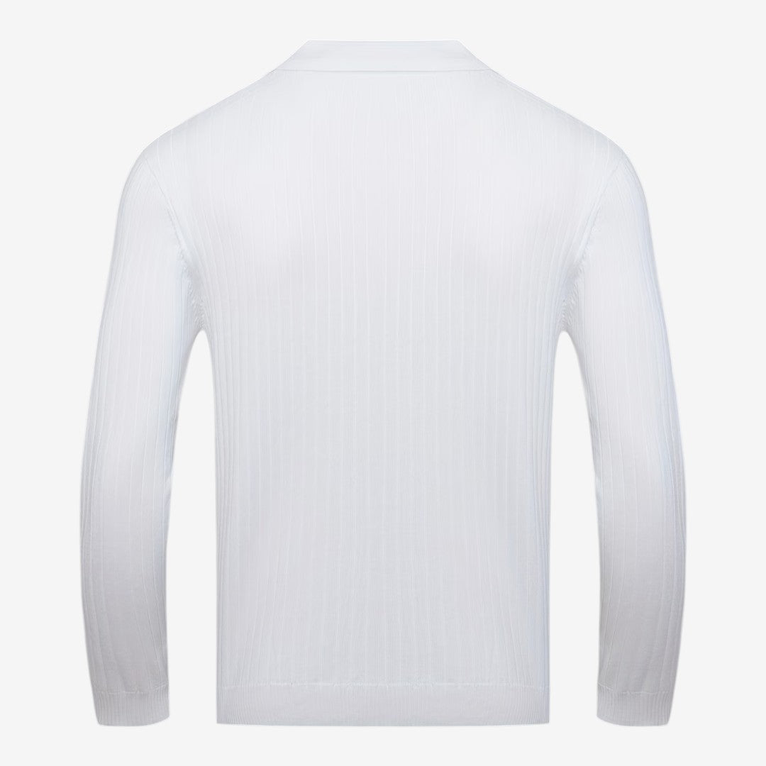 Jorvalore | Men's Long Sleeve Knit Polo Shirt for Casual Wear