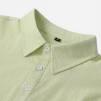 Jorvalore | Men’s Long Sleeve Summer Shirt Linen Blend Cool Comfortable
