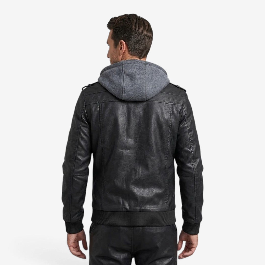 Jorvalore | Men's PU Leather Biker Jacket Classic Motorcycle Outerwear