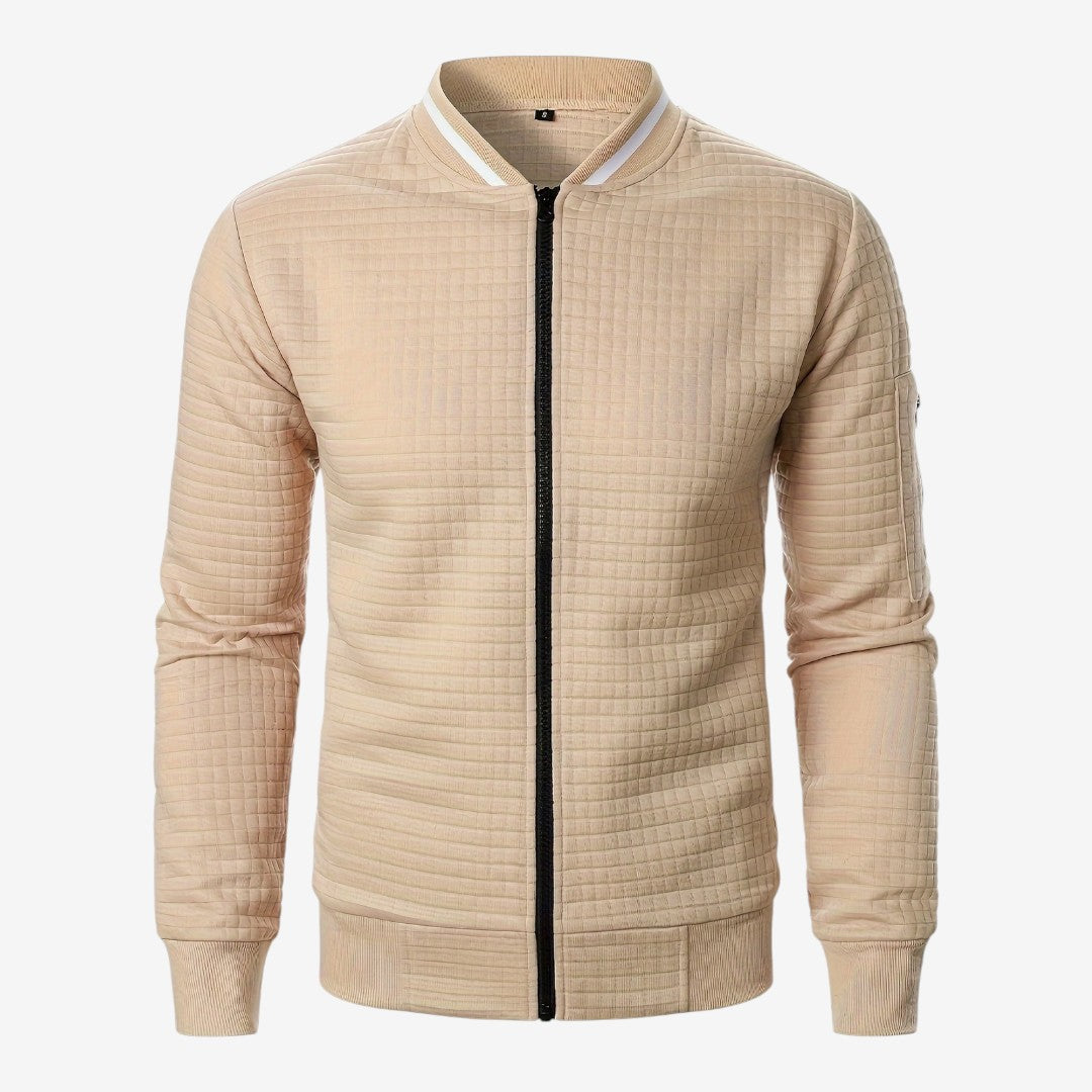 Jorvalore | Men’s Plaid Casual Jacket Full Zip Stand Collar