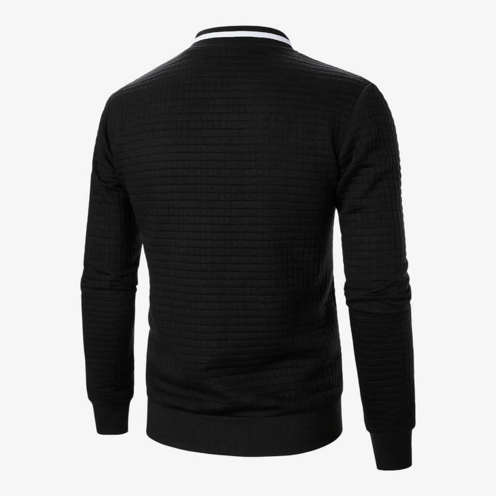 Jorvalore | Men’s Plaid Casual Jacket Full Zip Stand Collar