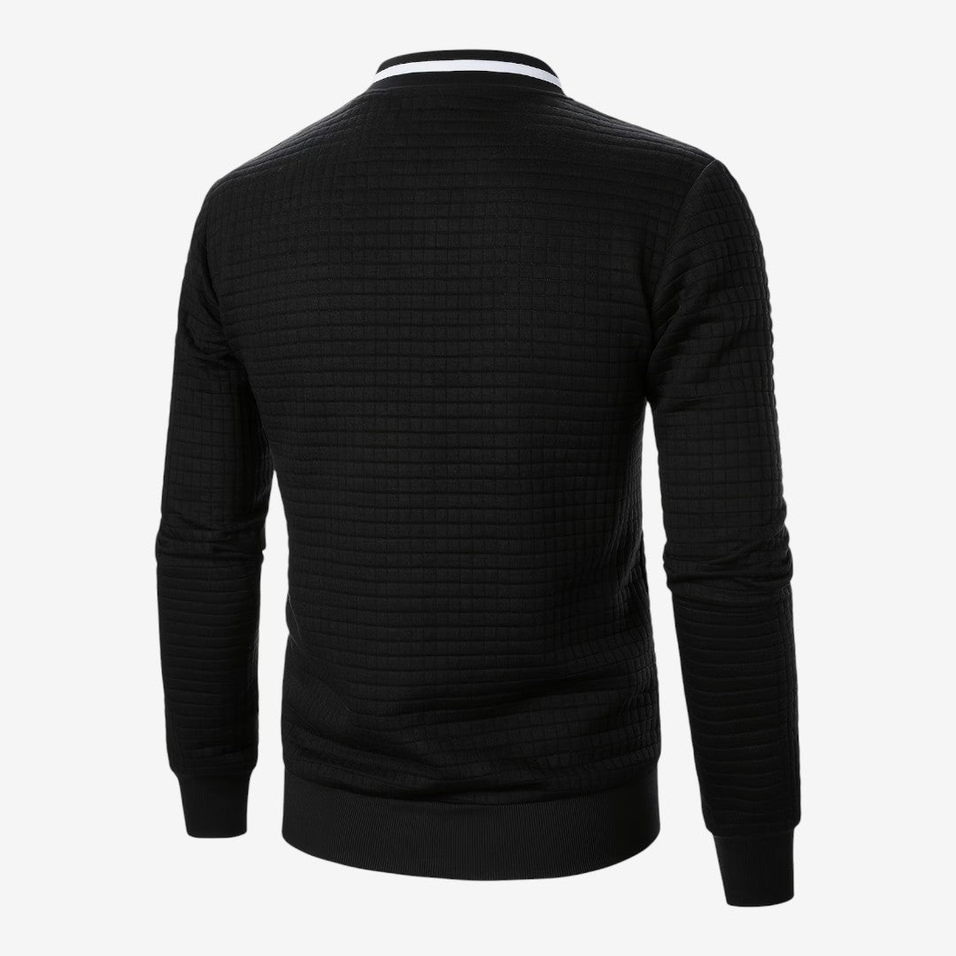 Jorvalore | Men’s Plaid Casual Jacket Full Zip Stand Collar
