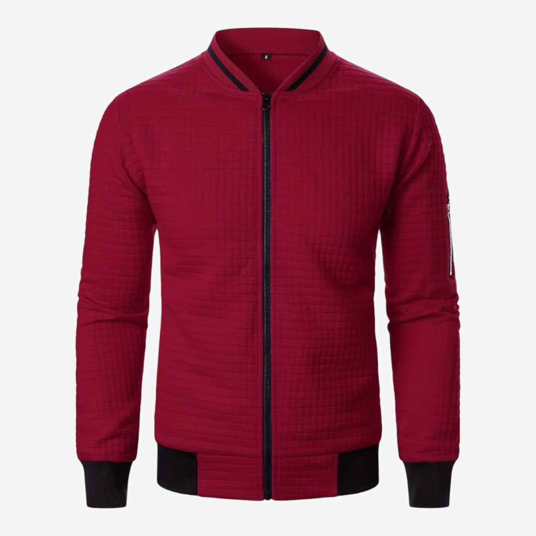Jorvalore | Men’s Plaid Casual Jacket Full Zip Stand Collar