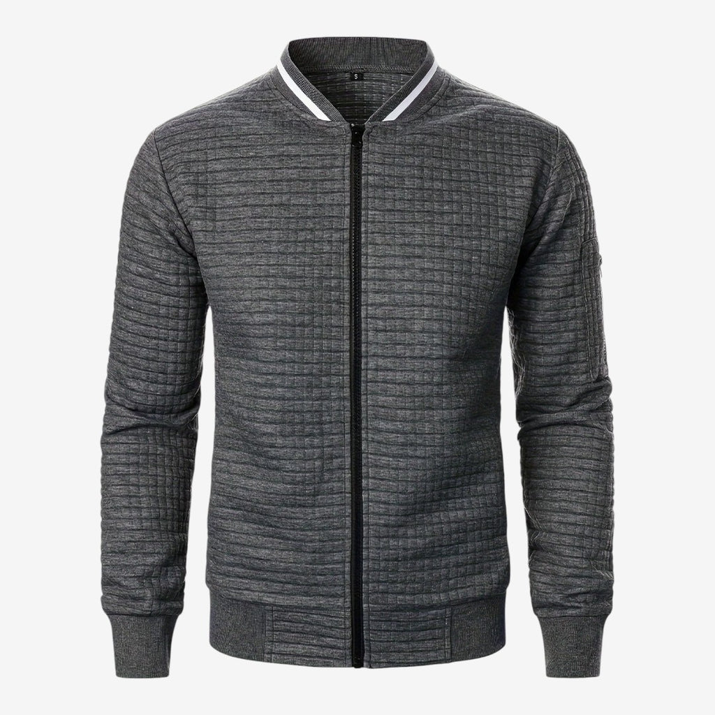 Jorvalore | Men’s Plaid Casual Jacket Full Zip Stand Collar