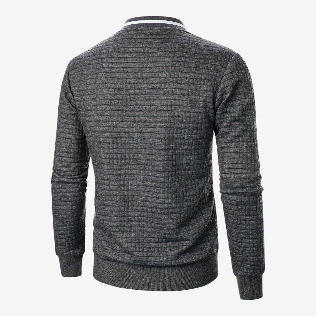 Jorvalore | Men’s Plaid Casual Jacket Full Zip Stand Collar