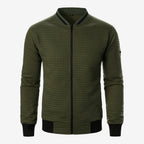 Jorvalore | Men’s Plaid Casual Jacket Full Zip Stand Collar