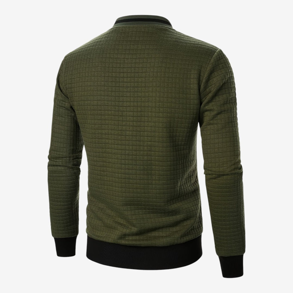 Jorvalore | Men’s Plaid Casual Jacket Full Zip Stand Collar