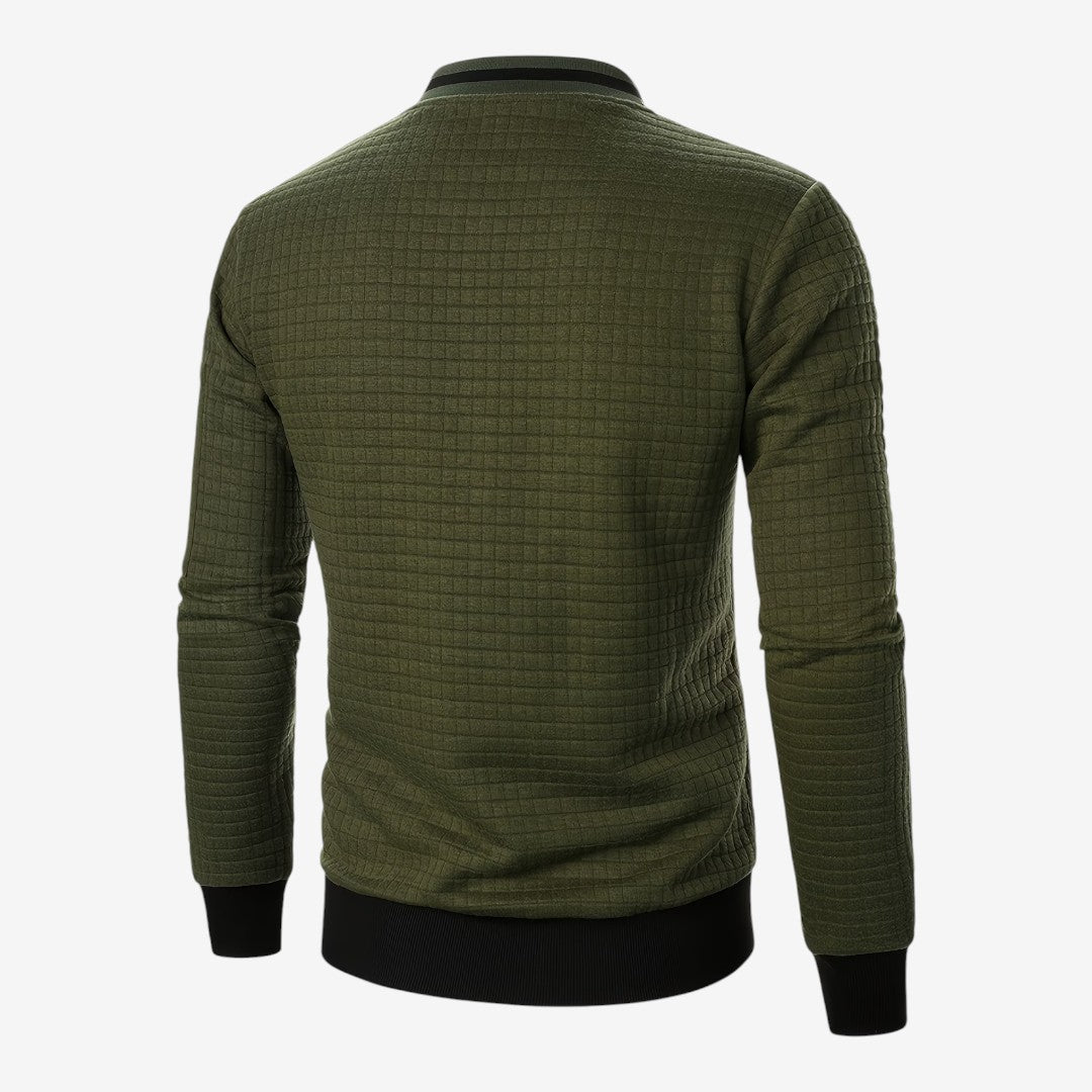 Jorvalore | Men’s Plaid Casual Jacket Full Zip Stand Collar