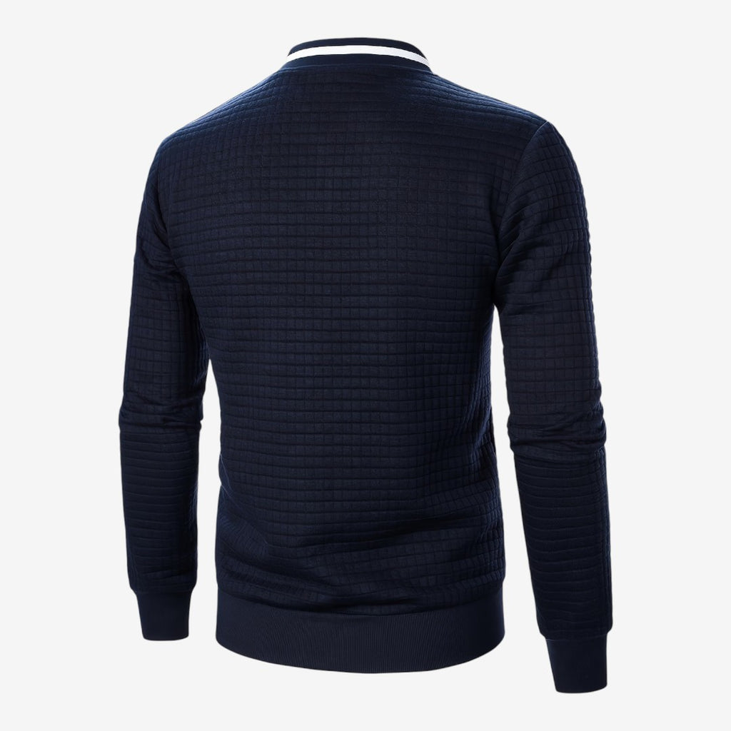 Jorvalore | Men’s Plaid Casual Jacket Full Zip Stand Collar