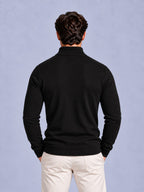Jorvalore | Men’s Quarter-Zip Knit Jumper – Textured Long Sleeve Knitwear