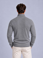 Jorvalore | Men’s Quarter-Zip Knit Jumper – Textured Long Sleeve Knitwear
