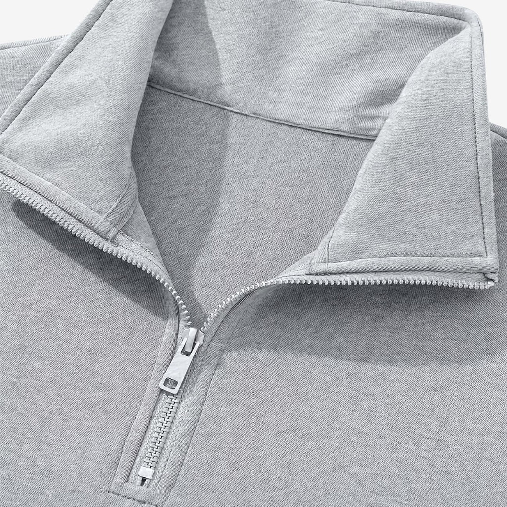 Jorvalore | Men's Quarter Zip Stand Collar Jumper Soft Everyday Knit