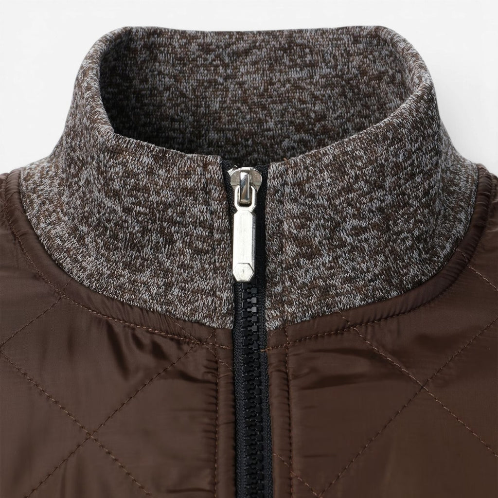 Jorvalore | Men's Quilted Knit Jacket Smart Casual Stand Collar Coat
