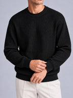 Jorvalore | Men’s Ribbed Crew-Neck Knit Jumper – Long Sleeve Knitwear