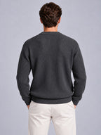 Jorvalore | Men’s Ribbed Crew-Neck Knit Jumper – Long Sleeve Knitwear