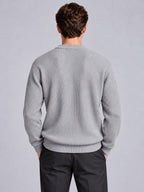 Jorvalore | Men’s Ribbed Crew-Neck Knit Jumper – Long Sleeve Knitwear