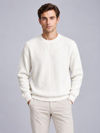 Jorvalore | Men’s Ribbed Crew-Neck Knit Jumper – Long Sleeve Knitwear