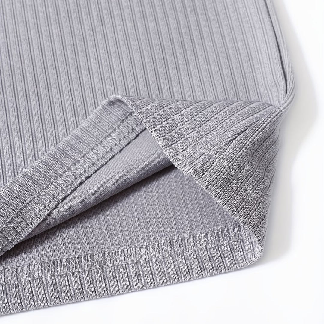 Jorvalore | Men's Ribbed Knit Long Sleeve Polo Shirt for Business Casual Wear