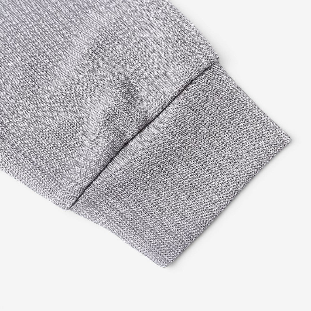 Jorvalore | Men's Ribbed Knit Long Sleeve Polo Shirt for Business Casual Wear