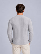 Jorvalore | Men’s Ribbed Knit Shirt – Long Sleeve Textured Knitwear