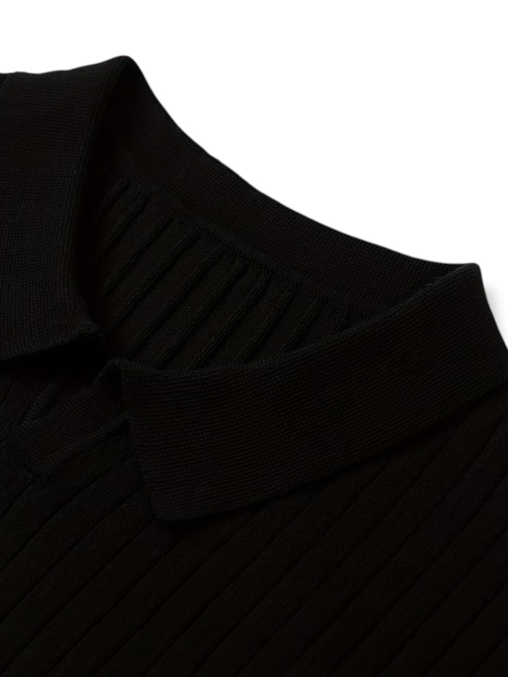 Jorvalore | Men’s Ribbed Knitted Polo Shirt Jumper – Long Sleeve Knitwear