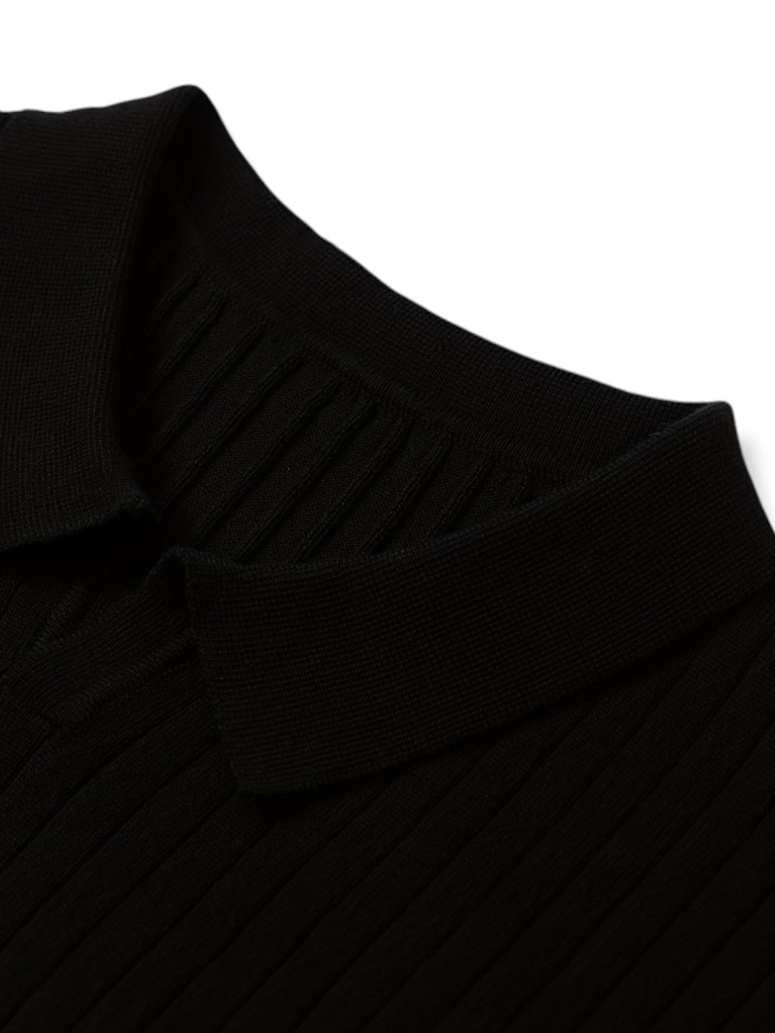 Jorvalore | Men’s Ribbed Knitted Polo Shirt Jumper – Long Sleeve Knitwear