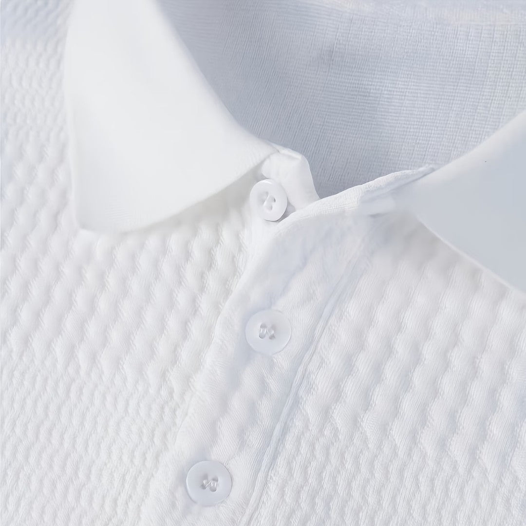 Jorvalore | Men's Ribbed Long Sleeve Shirt for Smart Casual Wear