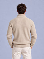 Jorvalore | Men’s Ribbed Quarter-Zip Knit Jumper – Long Sleeve Knitwear