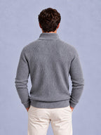 Jorvalore | Men’s Ribbed Quarter-Zip Knit Jumper – Long Sleeve Knitwear