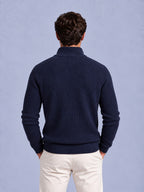 Jorvalore | Men’s Ribbed Quarter-Zip Knit Jumper – Long Sleeve Knitwear