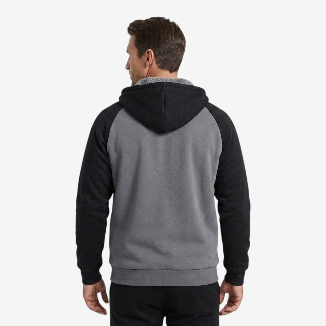 Jorvalore | Men’s Sherpa Lined Fleece Jacket Warm Hooded Coat