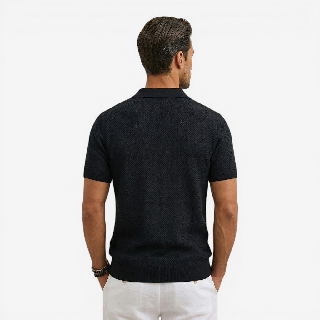 Jorvalore | Men’s Short Sleeve Knit Polo Shirt Lightweight Summer Casual