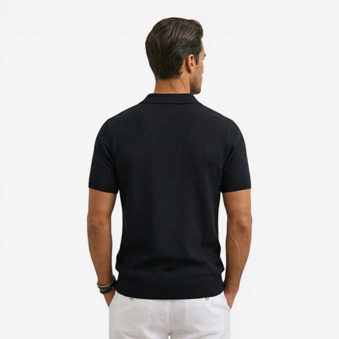 Jorvalore | Men’s Short Sleeve Knit Polo Shirt Lightweight Summer Casual