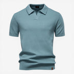 Jorvalore | Men’s Short Sleeve Knit Polo Shirt Lightweight Summer Casual