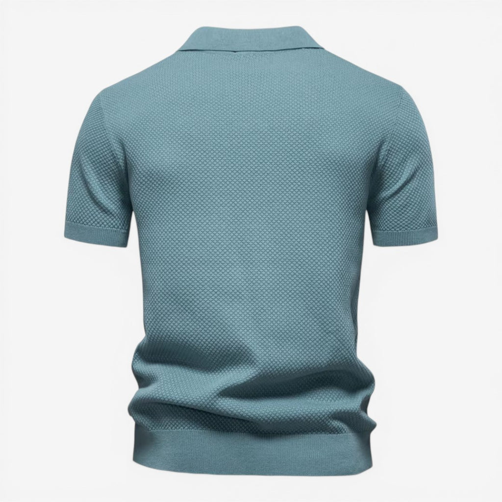 Jorvalore | Men’s Short Sleeve Knit Polo Shirt Lightweight Summer Casual