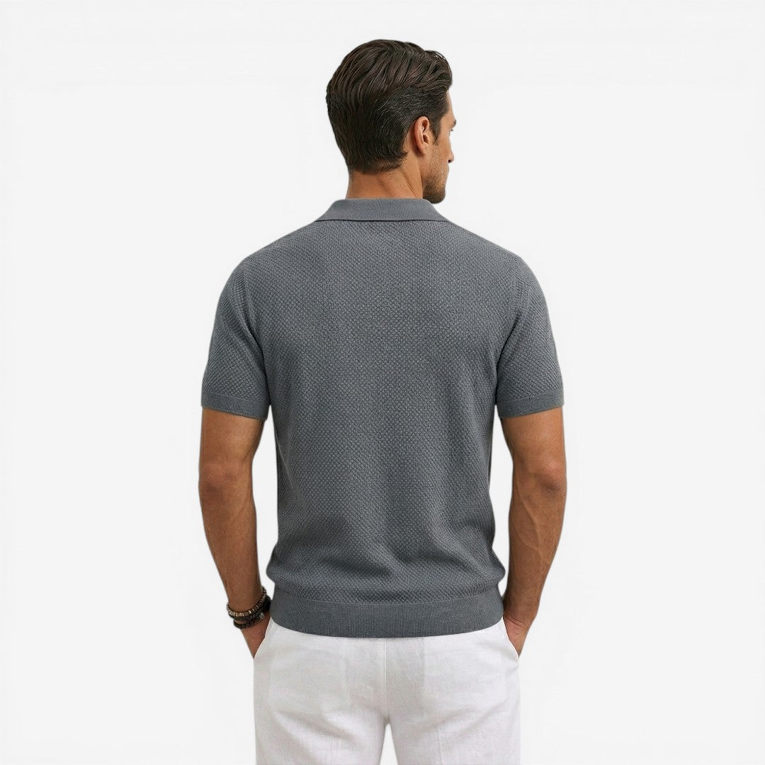 Jorvalore | Men’s Short Sleeve Knit Polo Shirt Lightweight Summer Casual