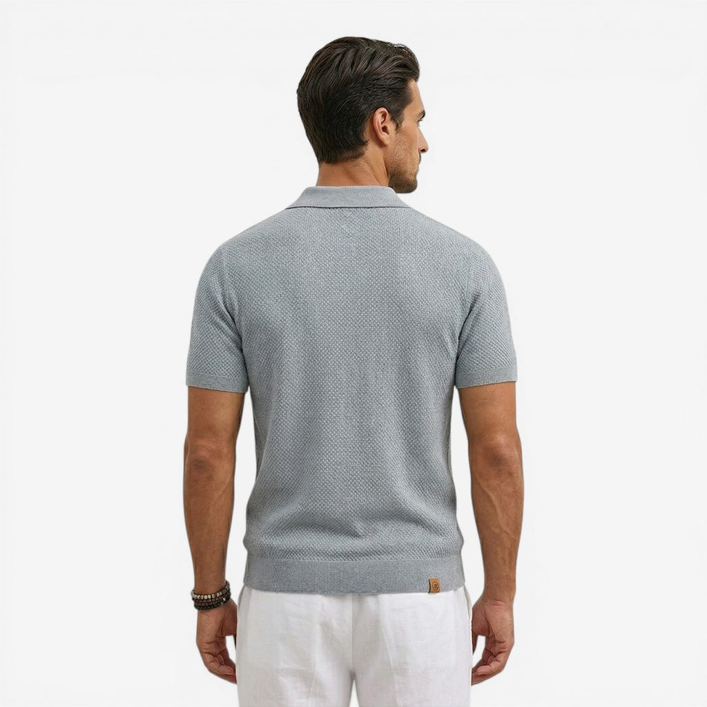 Jorvalore | Men’s Short Sleeve Knit Polo Shirt Lightweight Summer Casual