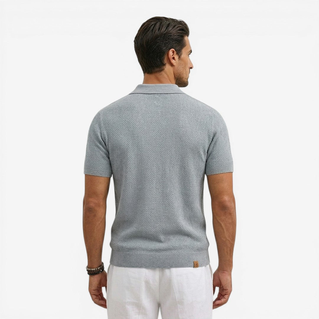 Jorvalore | Men’s Short Sleeve Knit Polo Shirt Lightweight Summer Casual