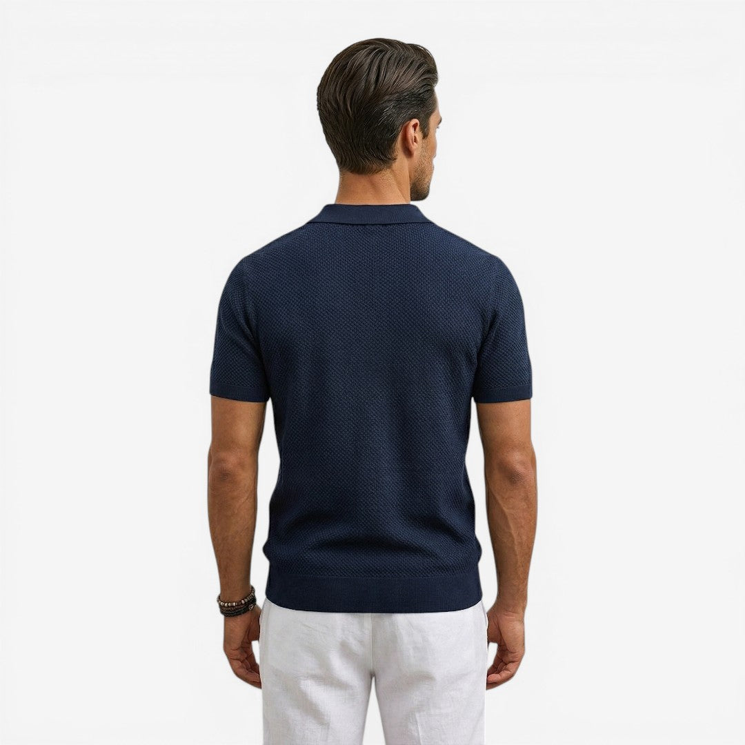 Jorvalore | Men’s Short Sleeve Knit Polo Shirt Lightweight Summer Casual
