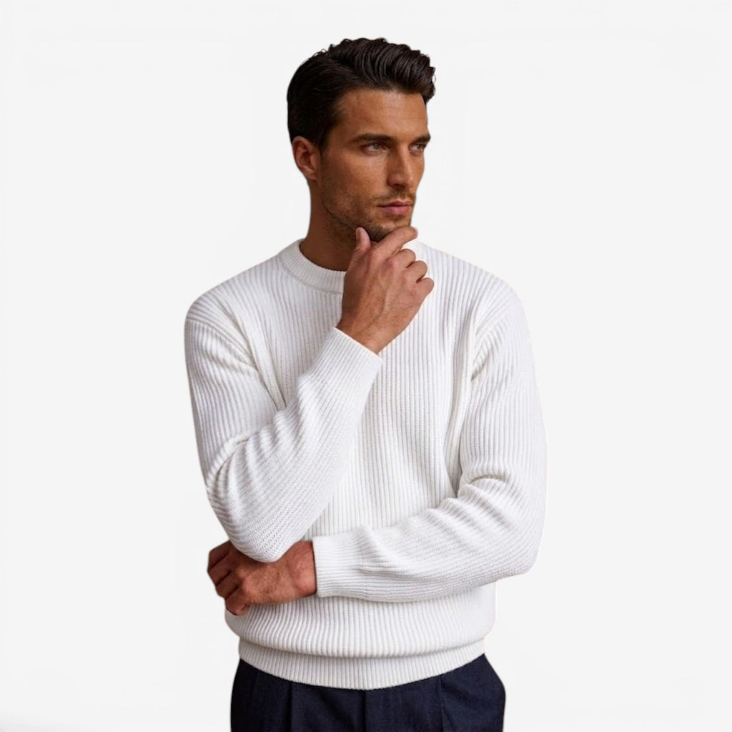 Jorvalore | Men's Soft Knit Crew Neck Jumper Everyday Wear